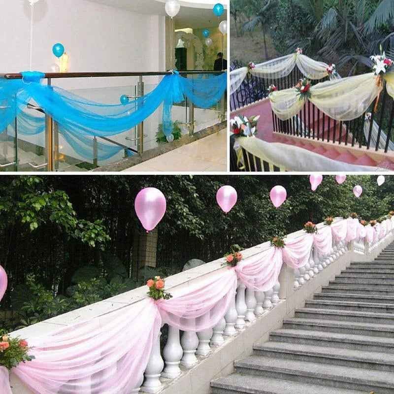 Crystal Tulle Organza Fabric Roll 10m x 48cm Wedding Decor DIY Tutu Sheer Gauze - Image 3
