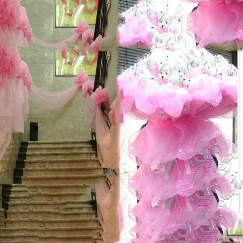 Crystal Tulle Organza Fabric Roll 10m x 48cm Wedding Decor DIY Tutu Sheer Gauze - Image 2