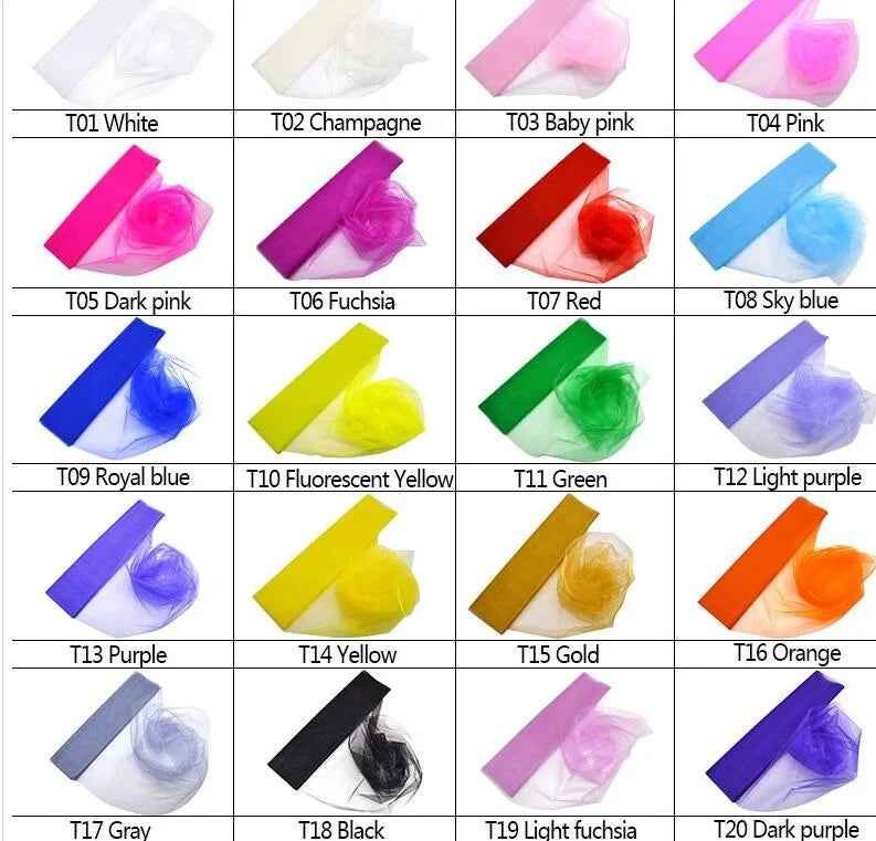 Crystal Tulle Organza Fabric Roll 10m x 48cm Wedding Decor DIY Tutu Sheer Gauze - Image 7