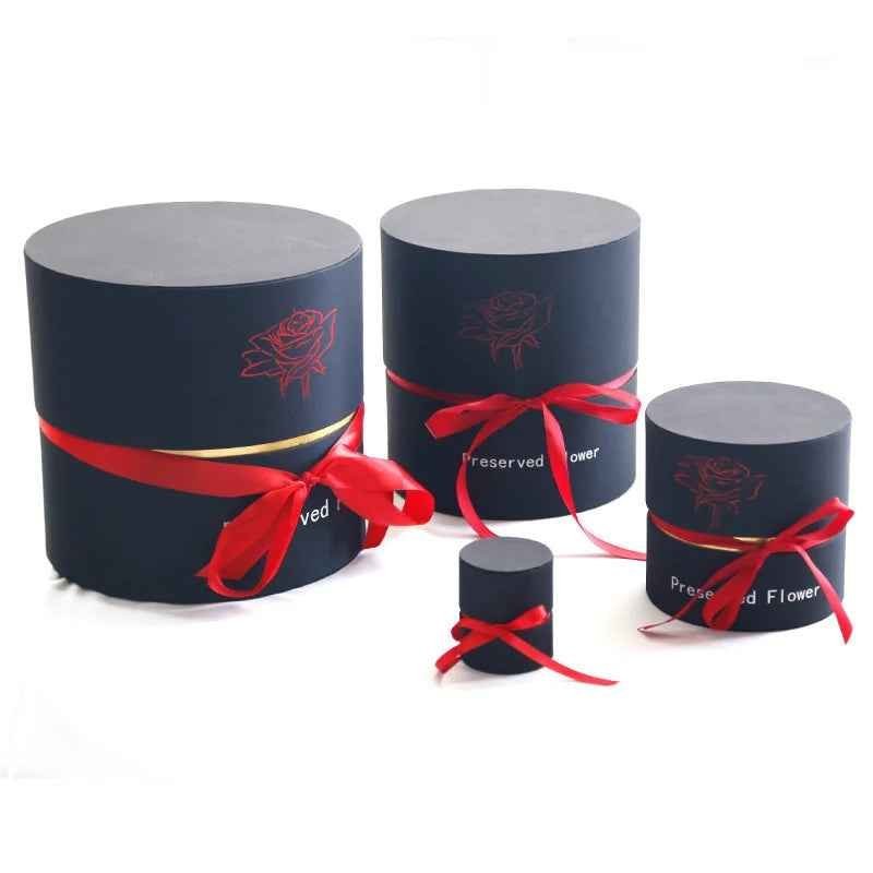 Luxury Preserved Rose Gift Box Forever Real Flowers Valentine Anniversary Hat Box - Image 5