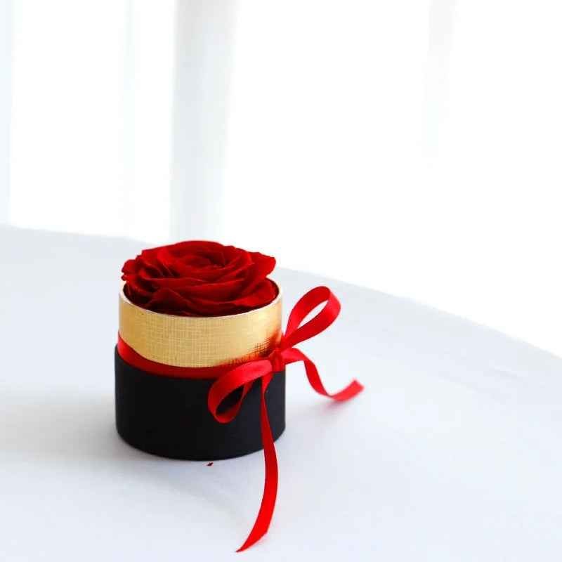 Luxury Preserved Rose Gift Box Forever Real Flowers Valentine Anniversary Hat Box - Image 7