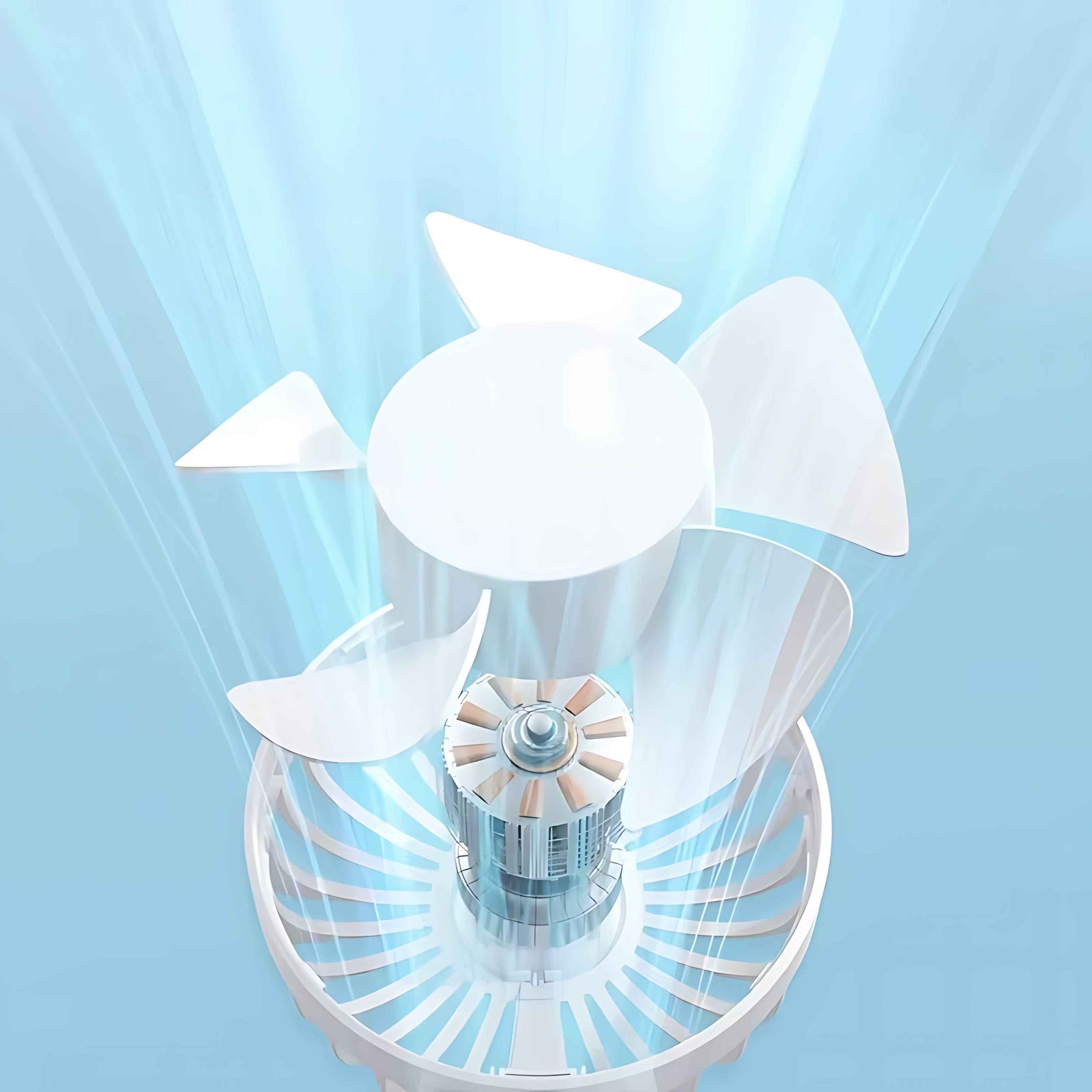 USB Rechargeable Mini Fan – 6 Speed with Smart LED Display - Image 3