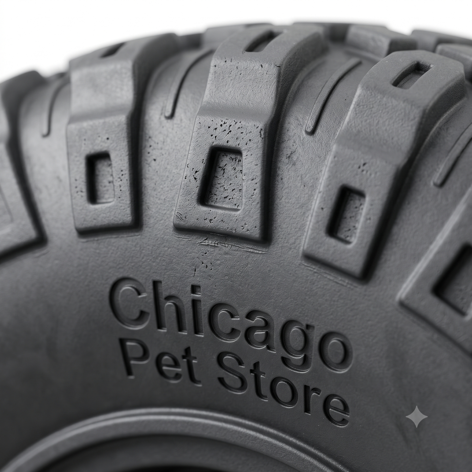 Chicago Pet Store Heavy-Duty Tire Dog Chew Toy - Tough Black Rubber Off-Road Wheel for Aggressive Chewers - Image 3