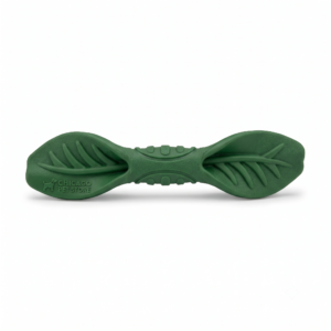 Chicago Pet Store Eco-Leaf Dental Dog Chew Bone - Durable Green Rubber Toy for Teeth Cleaning