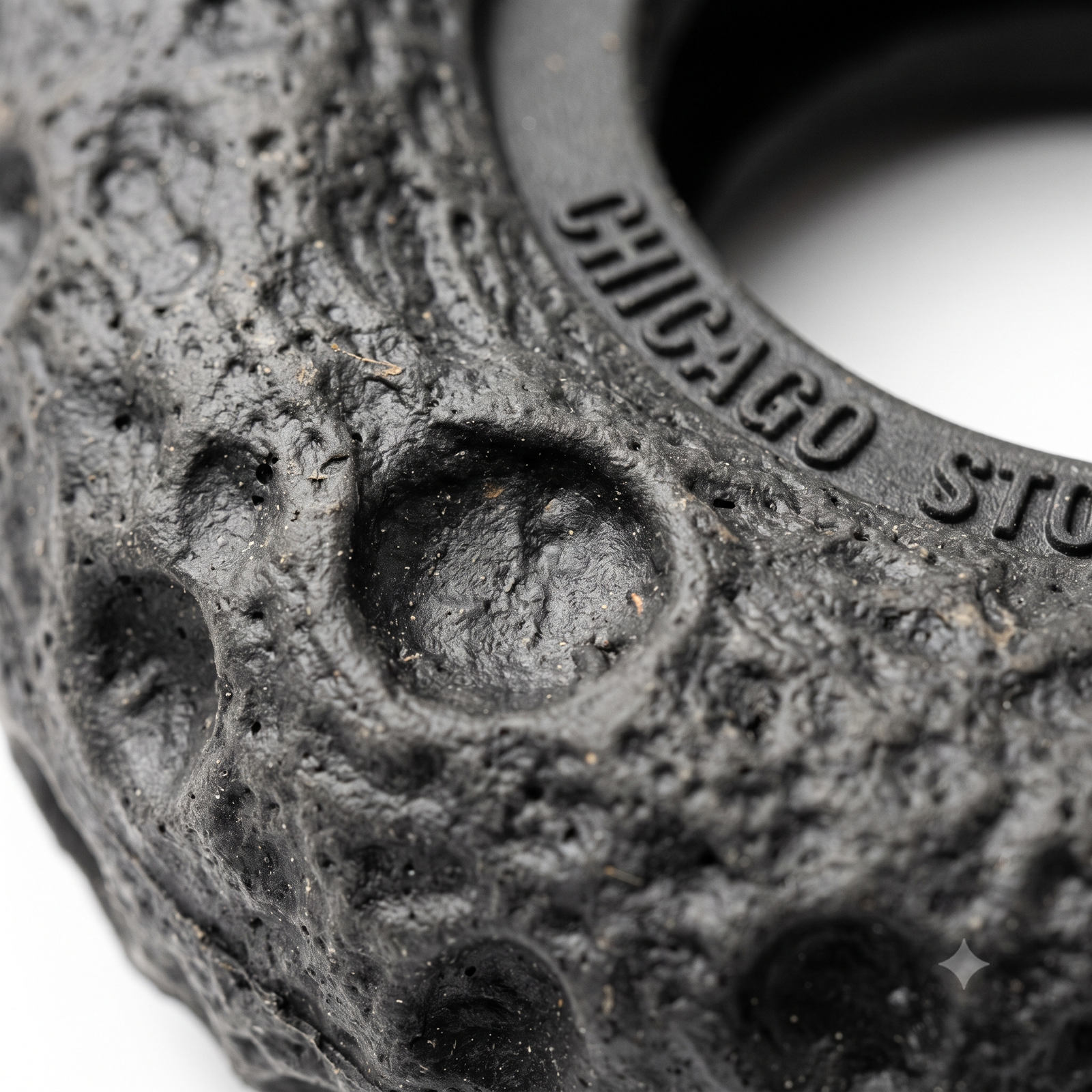 Chicago Pet Store Indestructible Lunar Crater Dog Chew Ring - Tough Rubber Toy for Aggressive Chewers - Image 3